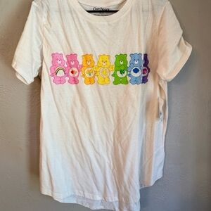 Care Bears White and Pink Short Sleeve Tee